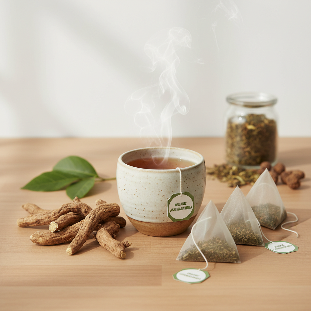 Ashwagandha powder in gel caps