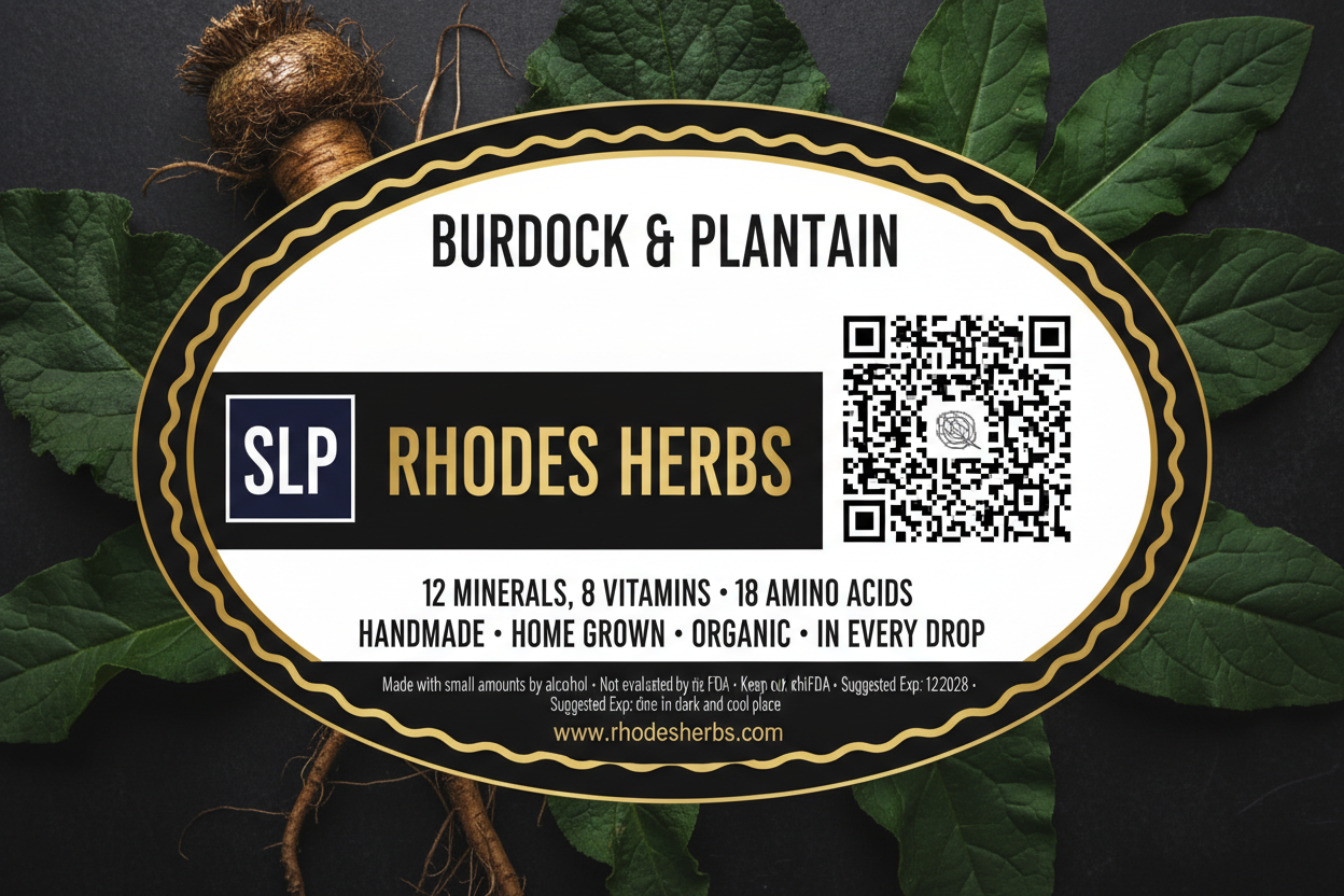 Burdock & Plantain Tincture — Organic & Homegrown