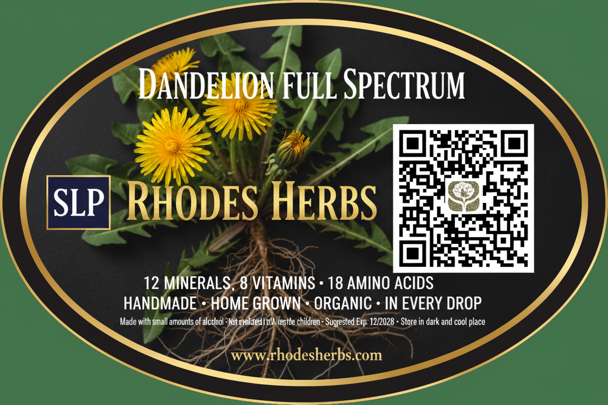 Dandelion Full Spectrum Tincture — Organic & Homegrown