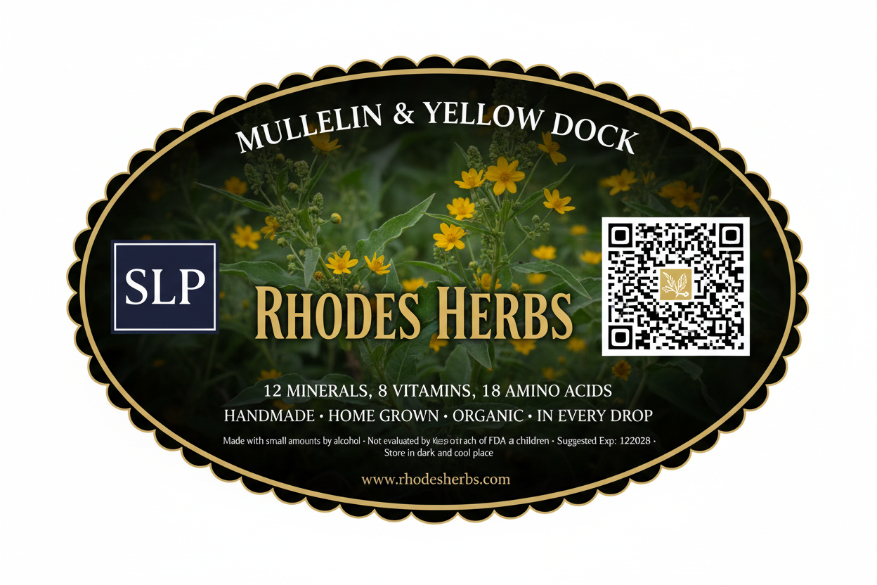Mullein & Yellow Dock Tincture — Organic & Homegrown