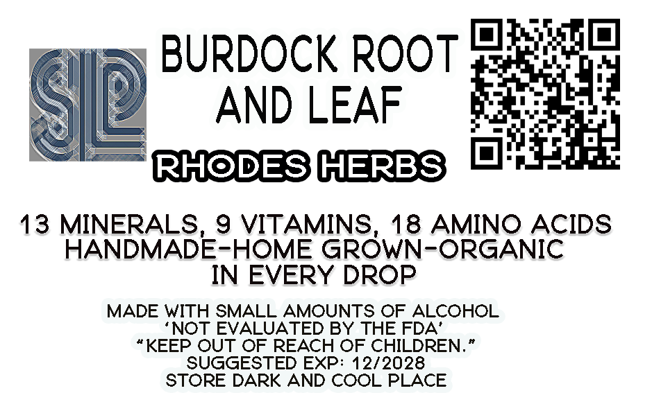 Burdock Root & Leaf Tincture — Organic & Homegrown