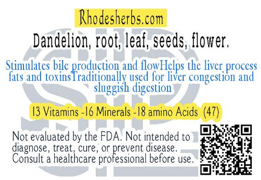 Dandelion Full Spectrum Tinctures (hand made)