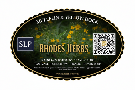 Mullein & Yellow Dock Tincture — Organic & Homegrown